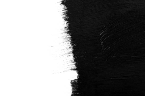 istock Abstract black and white paint brushstroke texture 2202613461