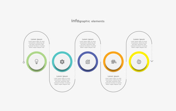 Business infographic template colorful background