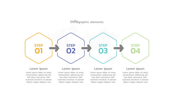 Business infographic template colorful background