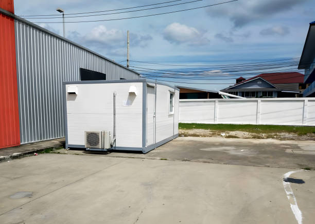 istock Mobile office buildings or container site offices for construction site area. 2202619424