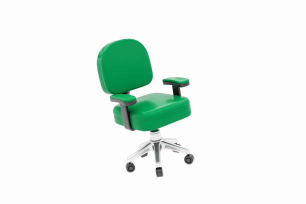 istock 3D Rendering of Office Chair on white background. 2202621035