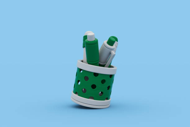 Cool and warm colors. Creative stationery, office supplies, creativity art lesson, back to school concept.