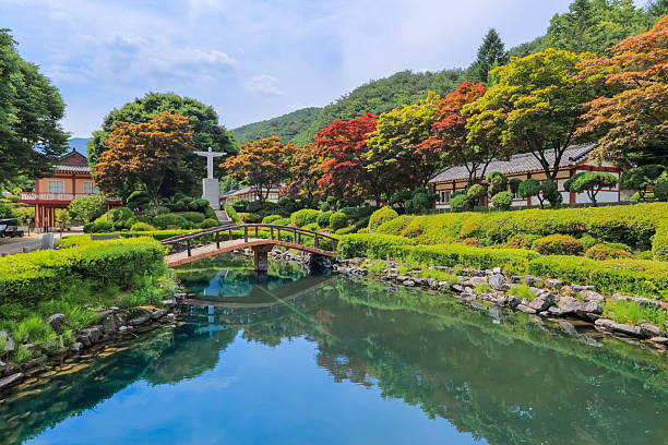 istock Summer scenery of Baeron Shrine in Jecheon-si 2202628827