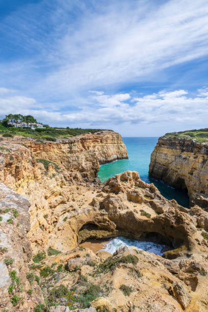 istock Rocky coastline in the Algarve (Portugal) 2202629322