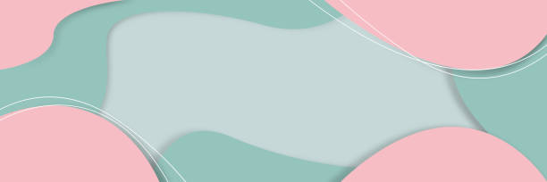 istock Abstract colorful retro background in flat style. Multicolored pink and green background with smooth lines. 2202629522
