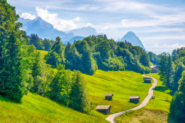 St. Anna Church of Wamberg village in Upper Bavaria at 996 meters above sea level, Germany