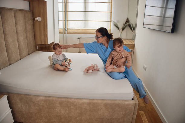 istock Healthcare worker at home visit 2202636344