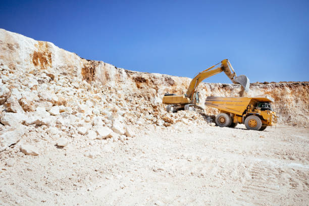 istock Limestone quarry for cement production 2202639816