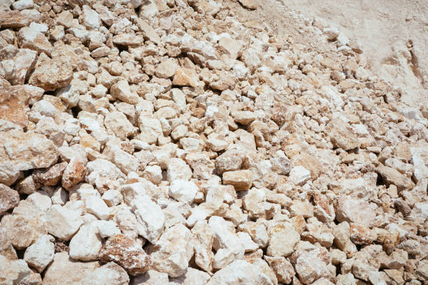 Limestone quarry for cement production, Open pit mine