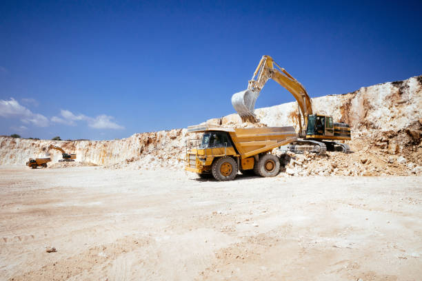 istock Limestone quarry for cement production 2202639826