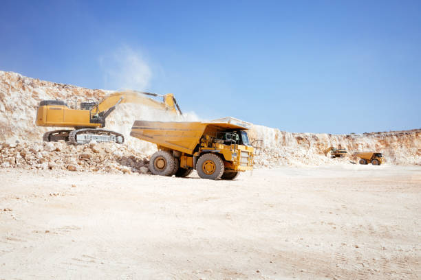 istock Limestone quarry for cement production 2202639828