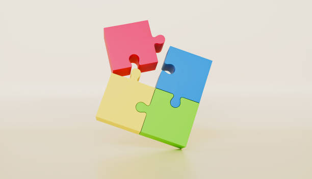 istock Colorful 3D Puzzle Pieces Connecting Together 2202645947