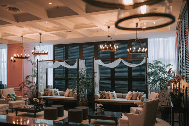 istock Luxury classic interior lounge lobby reception tourist resort 2202646608