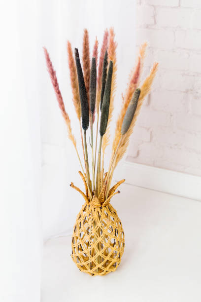istock Dry grass bouquet on a white background 2202649287