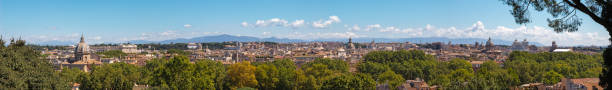 Rome, Italy - September 15 2022: Piazza del Risorgimento Square Aerial View of Rome Historical City Center. Cityscape Panoramic View