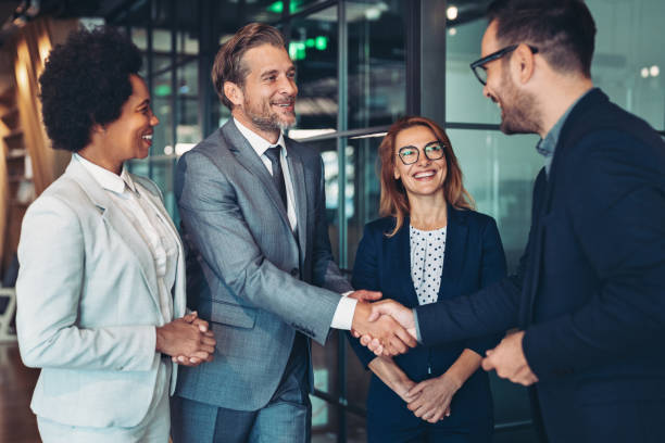 istock Congratulating the new business partner 2202655445
