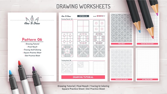Task Pattern Drawing How To Draw A Pattern Step By Step Drawing Tutorial Draw Guide ...