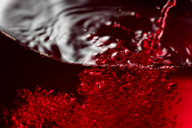 istock Red wine abstract splashing in glass. 2202660293