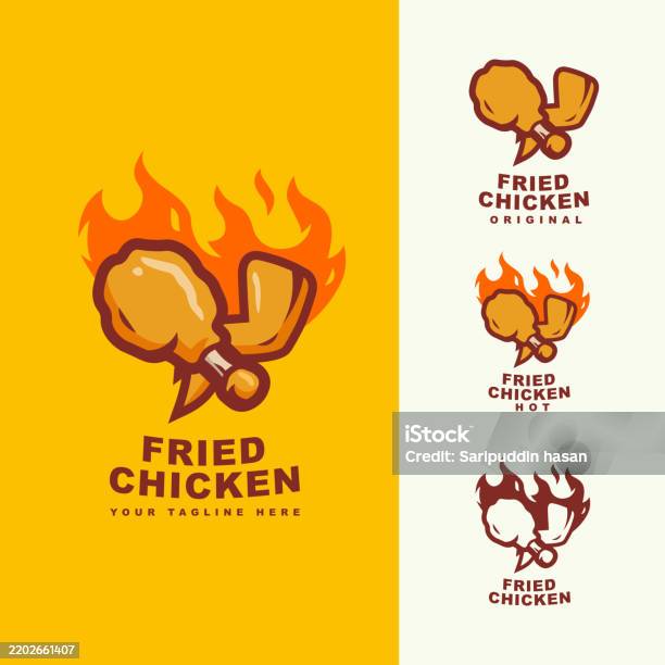 Rustic Chicken Vector Rustic Fire Chicken Leg And Wing Stock Illustration - Download Image ...