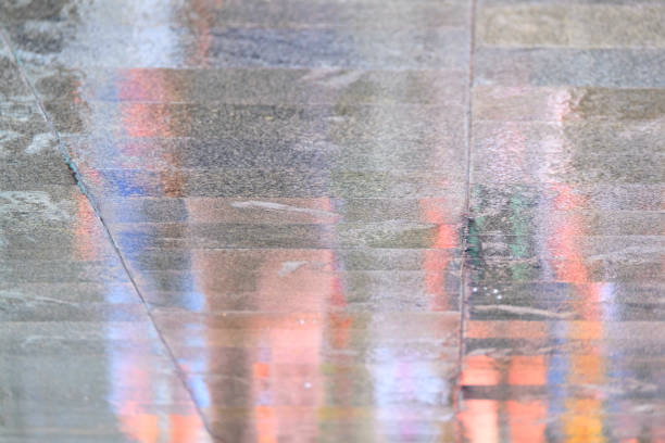 reflect on water and wet floor