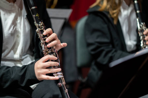 istock Clarinetists Performing in an Orchestra 2202683783