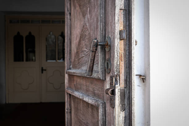 Close-Up Of Old Wooden Door