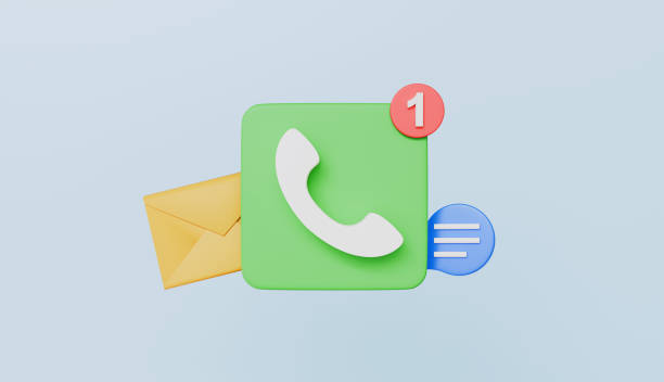 istock Phone ringing icon, incoming call notification, phone icon with chat, communication technology, call center service concept 2202757525