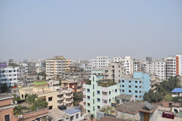 istock Dhaka skyline from a bird's eye view 2202761472