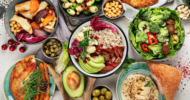 istock Vegetarian and various vegan dishes 2202765967