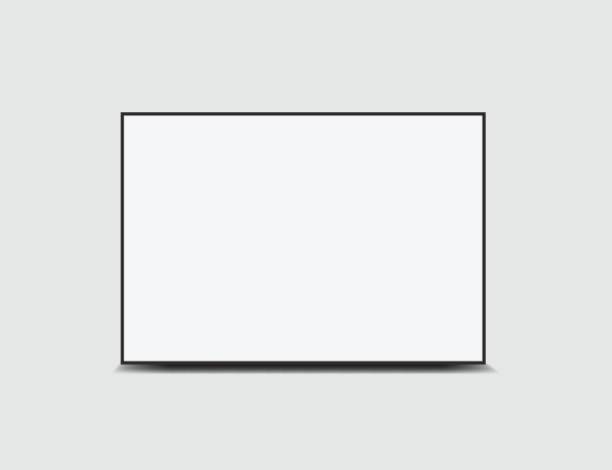 istock Realistic blank paper posters mockup with black frame and shadow isolated on background. Design poster template for presentation artwork, picture, advertising, banner, exhibition. Vector illustration 2202769345