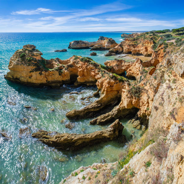 istock Rocky coastline in the Algarve (Portugal) 2202771396