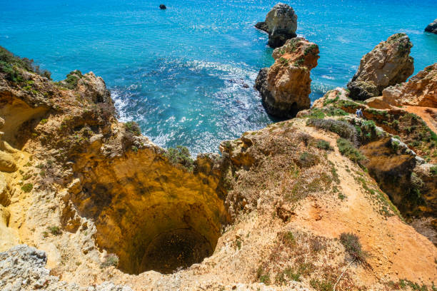 istock Rocky coastline in the Algarve (Portugal) 2202772584