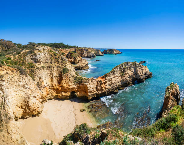 istock Rocky coastline in the Algarve (Portugal) 2202772874