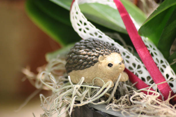A little flower hedgehog decoration