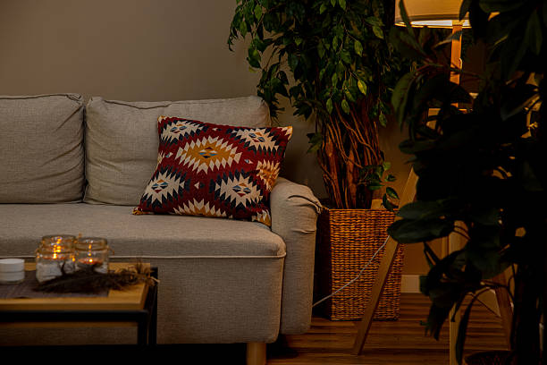 istock A Cozy and Inviting Living Room Filled with Stylish Decor Elements and Lush Greenery 2202778507