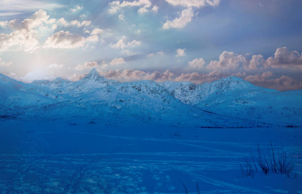 Winter Landscapes in Lapland Norway, in the surroundings of the city of Tromso