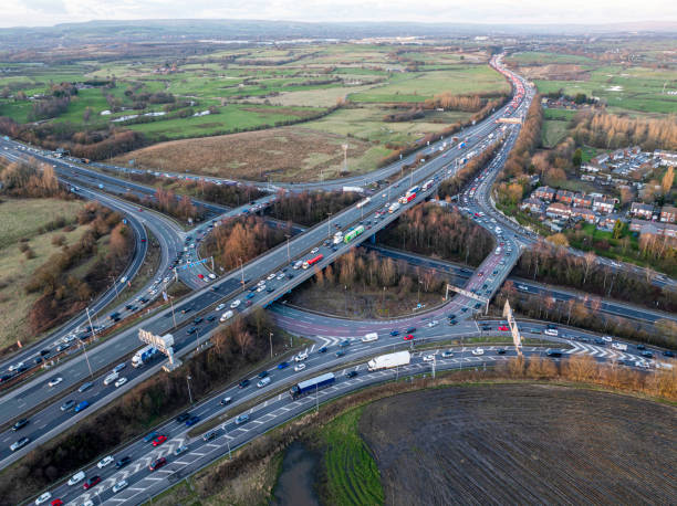 istock Simister Island Roundabout - Manchester 2202785657