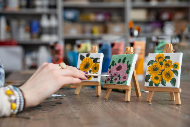 istock Presenting a Beautiful Creative Floral Painting in an Artistic Studio Setting Recently Created 2202786582
