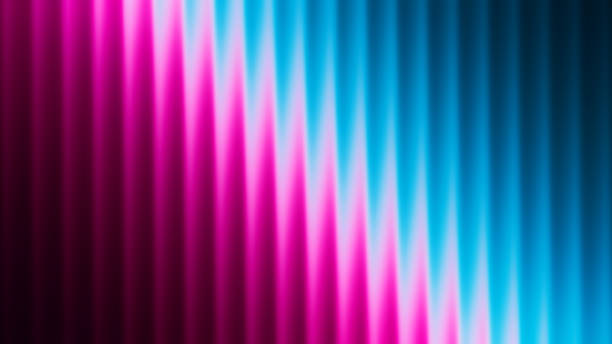 istock Abstract ribbed fractal glass texture effect with bright smooth fluted vertical lines of colorful gradient. Bold and dynamic design blending bright colors and geometry for modern visual art project 2202789532