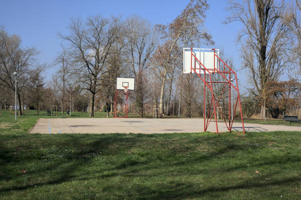 istock Basketball court in a park 2202792616