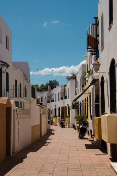 Street in Marbella, Spain during summer