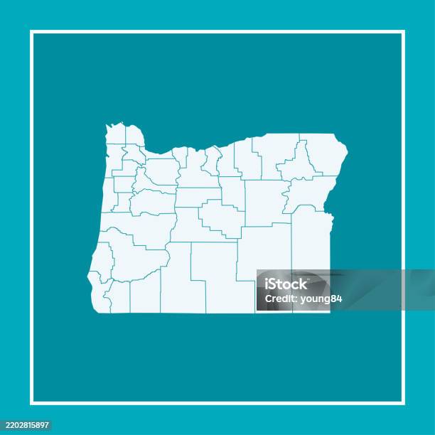 Oregon Map Vector Stock Illustration - Download Image Now - Abstract ...