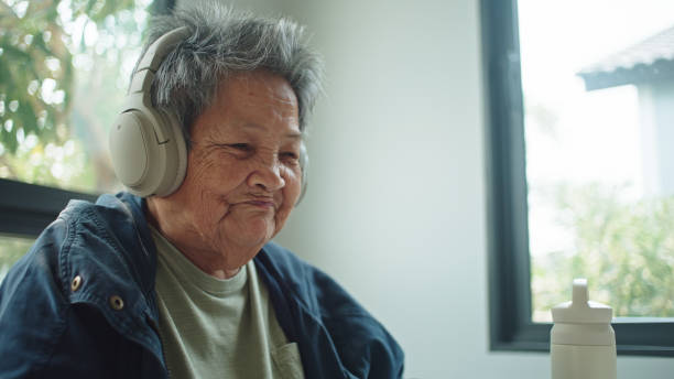 istock Senior woman enjoy watching on digital tablet. 2202816967