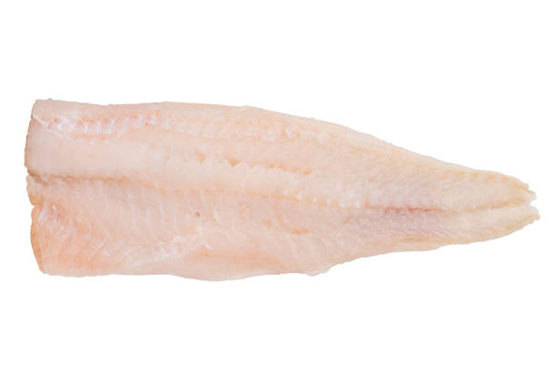 istock Fresh cod fish fillet, showcasing its delicate texture and pristine color, perfect for grilling or baking. isolated on white background. top view 2202817698