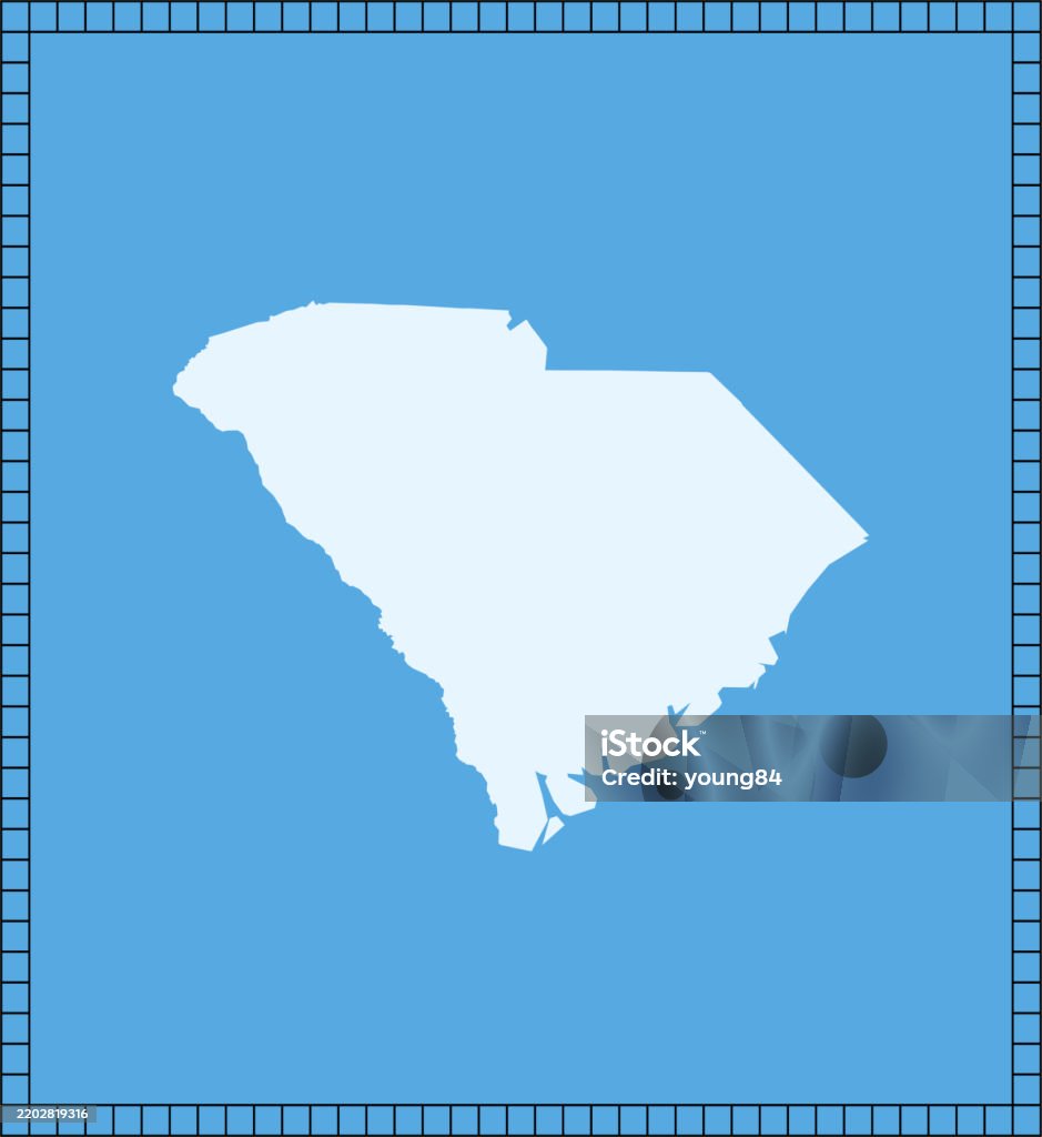 Simple Sc Map South Carolina Map Vector Stock Illustration - Download Image Now ...