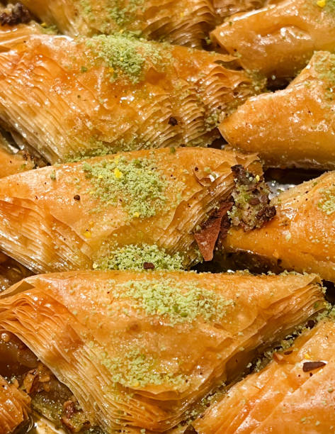 Turkish Dessert Baklava close up
