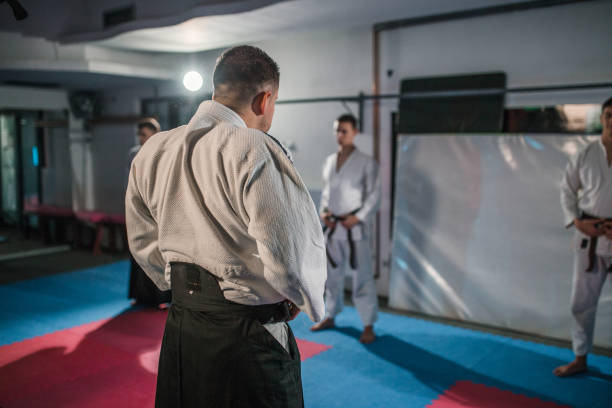Warm-up exercises at the beginning of aikido training