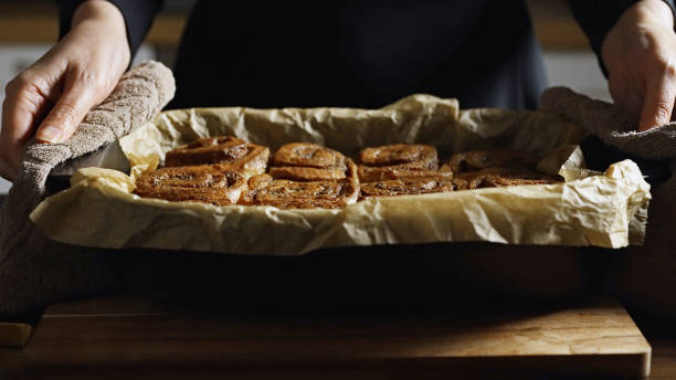 istock Twelve cinnamon rolls just out of the oven. 2202837482