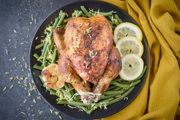 istock Ras El Hanout Roast Chicken and Zesty Green Beans 2202840954
