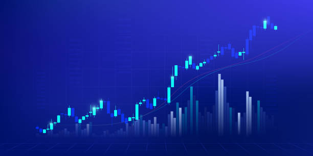 istock Stock Exchange Market Trading Graph with Rising Candle Stick Patterns Showing Investment Growth and Financial Trends Ideal for Trade Analysis Economic Forecasting and Market Dashboard Visualization Background 2202841193